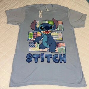 NWT disney lilo & stitch girls size small short sleeve t-shirt in blue colors